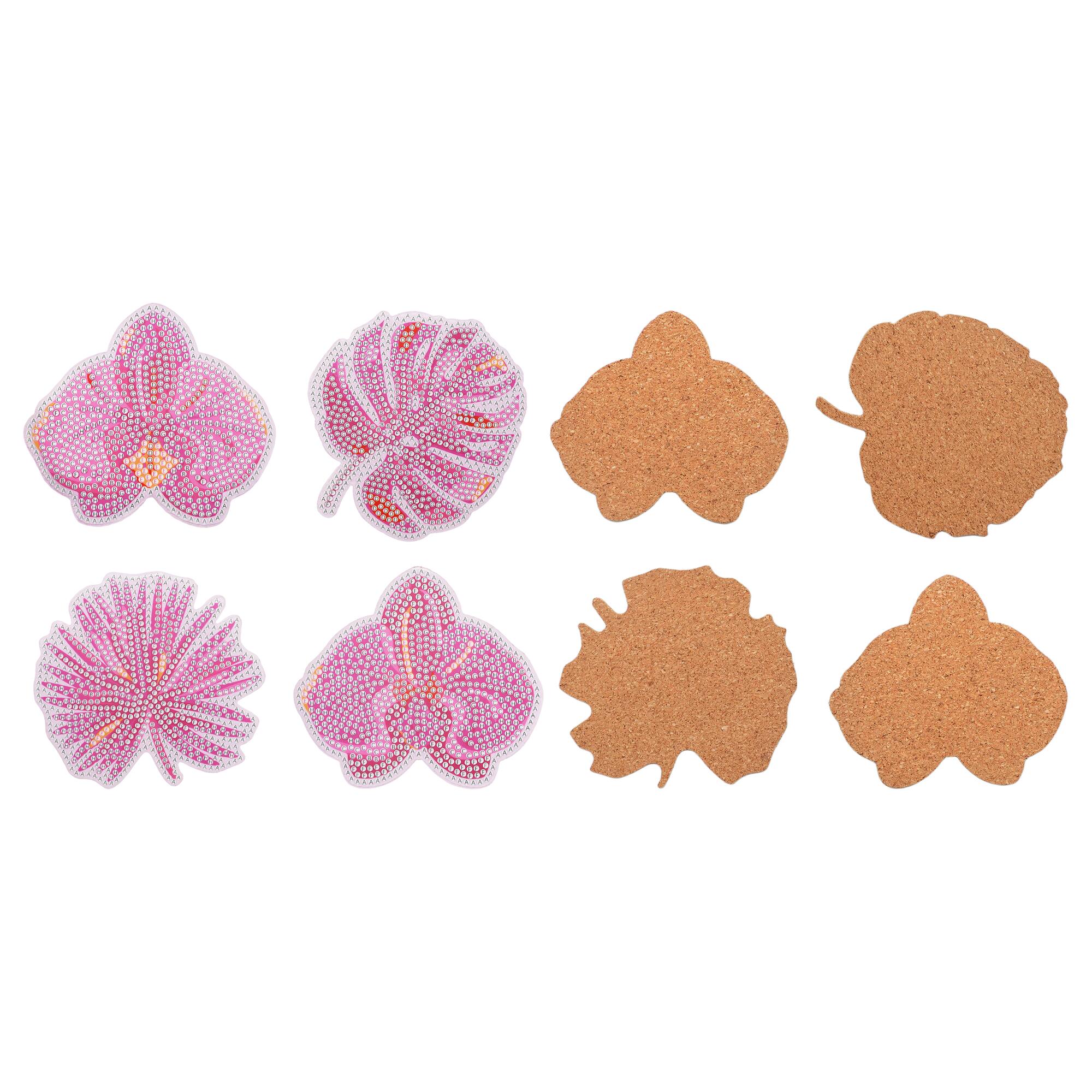Pink Jungle Diamond Art Coaster Kit by Make Market®
